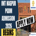 IMT Nagpur Extends PGDM Application Date 2026; Check Last Date to Apply Here